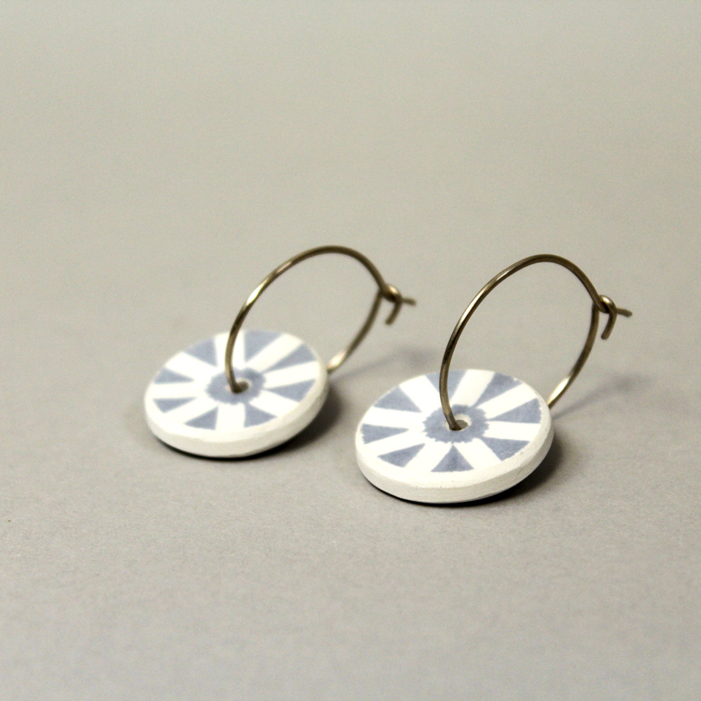 Crown Lynn Sunglow (Grey) Earrings (Sold Out)